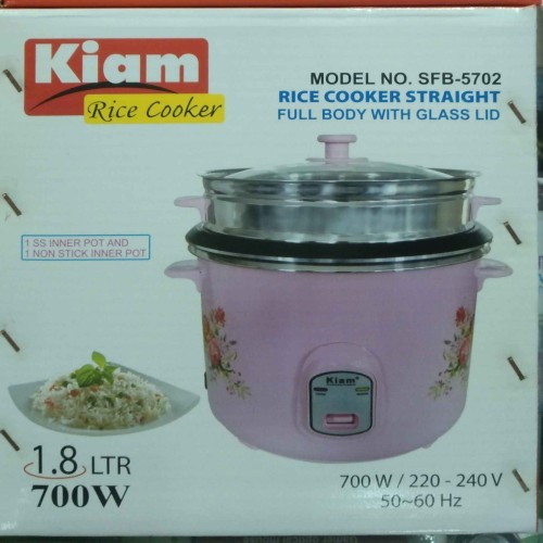 KIAM Rice Cooker 1.8 Liters Straight Full Body One Non Stick Pot 700 Watts SFB-5702 | Products | B Bazar | A Big Online Market Place and Reseller Platform in Bangladesh