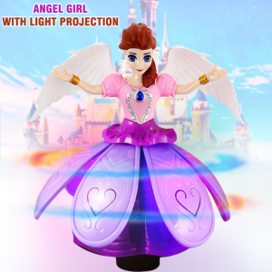 Angel girl light projection
