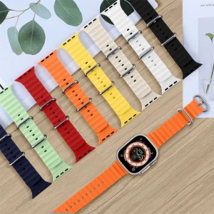 For T800 Ultra 49mm alpainloop/ Watch 7 45mm / Watch 8 45mm / Watch SE 2022 44mm Woven Nylon Loop Replacement Wristband Strap For iWatchUltra iWatch7 iWatch8 iWatchSE Smart Watch Multicolor Strap