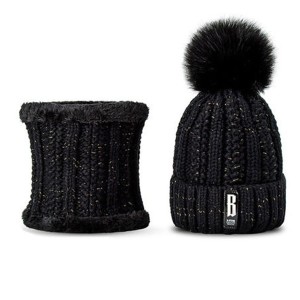 B Women's Winter Hat With Scarf