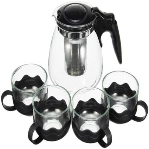 5 Pcs Set Clear Glass Tea Set Teapot Double Wall Cup Filte | Products | B Bazar | A Big Online Market Place and Reseller Platform in Bangladesh