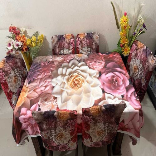 Digital 3D Printed Velvet Dining Table Cloth With Chair Cover-07 | Products | B Bazar | A Big Online Market Place and Reseller Platform in Bangladesh
