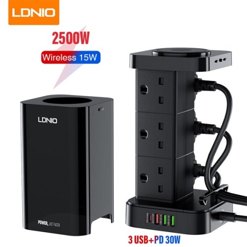 LDNIO-SKW6457-6-Outlet-USB-Tower-Extension-Power-Socket-with-15W-Wireless-Charger-1 | Products | B Bazar | A Big Online Market Place and Reseller Platform in Bangladesh