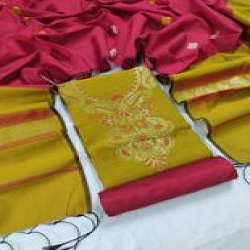Half silk jamdani mina kari work three pcs 11 | Products | B Bazar | A Big Online Market Place and Reseller Platform in Bangladesh