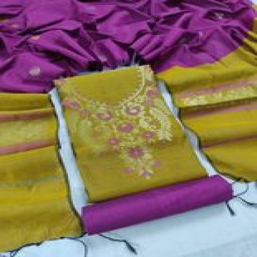 Half silk jamdani mina kari work three pcs 10 | Products | B Bazar | A Big Online Market Place and Reseller Platform in Bangladesh